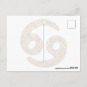 Kreeft Dierenriemsymbool Briefkaart (Achterkant)