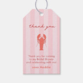 Kreeft Doodle Roze Rood Vrijgezellenfeest Favoriet Cadeaulabel (Voorkant)