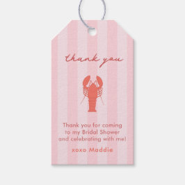 Kreeft Doodle Roze Rood Vrijgezellenfeest Favoriet Cadeaulabel