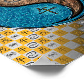 Kreeft en aarde paard poster (Hoek)