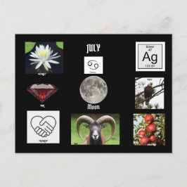 Kreeft geboortemaand juli  ansichtkaart briefkaart