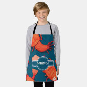 Kreeft Geometrisch Kleurrijk Gepersonaliseerd Patr Schort (Gedragen)