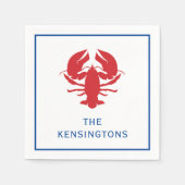 Kreeft gepersonaliseerde partij servetten (Voorkant)