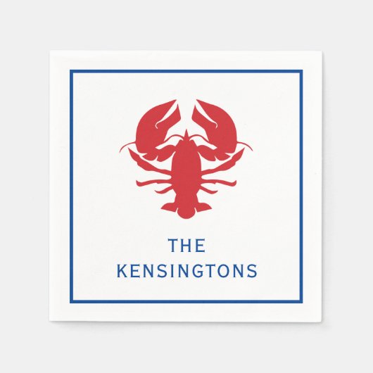 Kreeft gepersonaliseerde partij servetten (Voorkant)