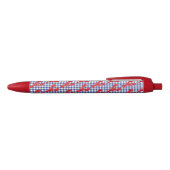 Kreeft Gingham Kust Maine Pret Blauwe Inkt Pen (Bovenkant)