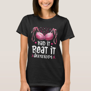 Kreeft Ik had het Ik sloeg het Overlevende Roze Ri T-shirt