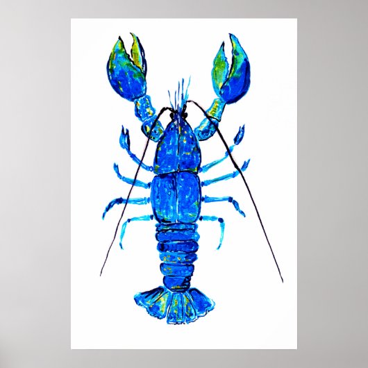 Kreeft in blues poster (Voorkant)
