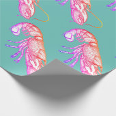  kreeft in het blauwgroen cadeaupapier (Hoek)