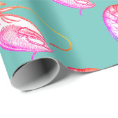  kreeft in het blauwgroen cadeaupapier (Rol Hoek)