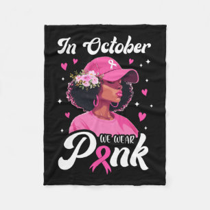Kreeft In Oktober Draag We Pink African American W Fleece Deken