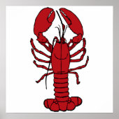 kreeft is rood poster (Voorkant)