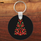 Kreeft Kerst Decoratie Kerstman Hoed Kreeft Kerstm Sleutelhanger (Voorkant)