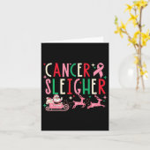 Kreeft Kerst Roze Lint Santa Sleigh Rendier Kaart (Gele Bloem)