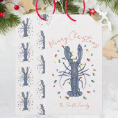 Kreeft Kerstkaart Cadeaulabel