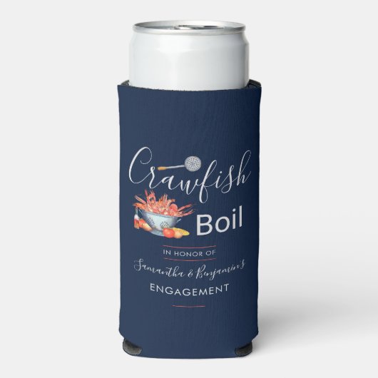 Kreeft Koken Familie Picknick Zeevruchten Betrokke Seltzer Blikjeskoeler (Seltzer Voorkant)