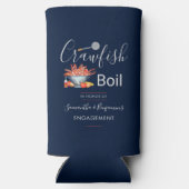 Kreeft Koken Familie Picknick Zeevruchten Betrokke Seltzer Blikjeskoeler (Achterkant)