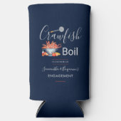 Kreeft Koken Familie Picknick Zeevruchten Betrokke Seltzer Blikjeskoeler (Voorkant)