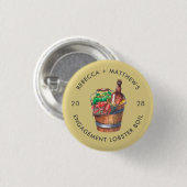 Kreeft Kook Bruiloft Feest Maatwerk Ronde Button 3,2 Cm (Voorkant /achterkant)