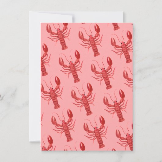 Kreeft Kook Cray Cray Mardi Gras Feest Kaart (Achterkant)