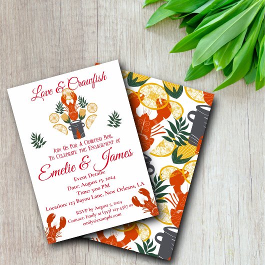Kreeft Kook Engagement Feest – Zeevruchten Barbecu Kaart
