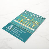 Kreeft Kook Familie Reünie Zeevruchten Feestje Folie Uitnodiging (Gedraaid)