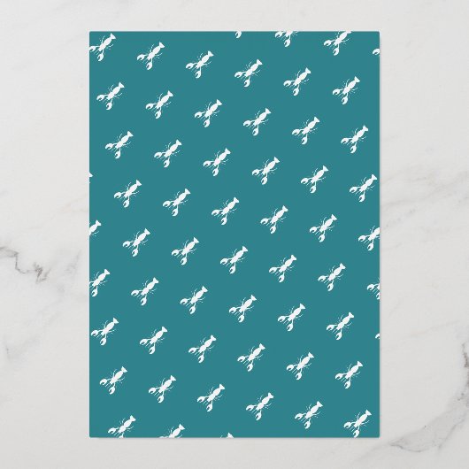 Kreeft Kook Familie Reünie Zeevruchten Feestje Folie Uitnodiging (Achterkant)