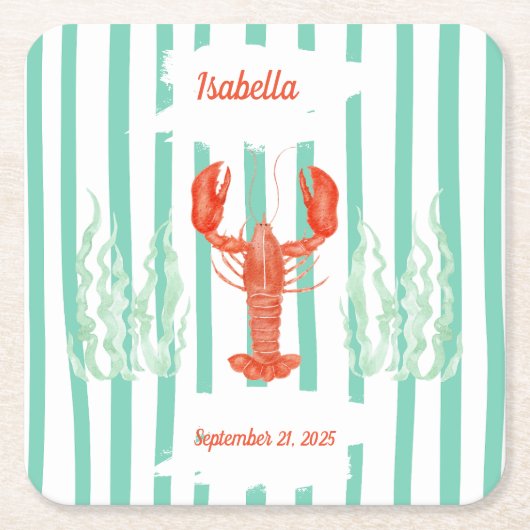 Kreeft Kook Papier Onderzetter – Vis en zeevruchte (Voorkant)