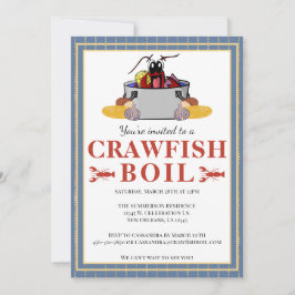 Kreeft Kook Summer Zeevruchten Barbecue Feest Kaart