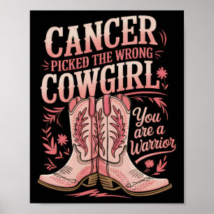 Kreeft koos de verkeerde cowgirl je bent een krijg poster