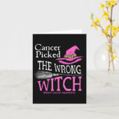 Kreeft koos de verkeerde heks grappig Halloween br Kaart (Gele Bloem)