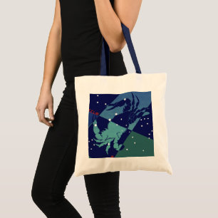 Kreeft Kreeft Sterrenbeeld Vintage Zodiac Astrolog Tote Bag