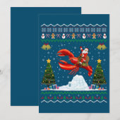 Kreeft Lelijk Kerstcadeau Kerstman Ridder Kreeft K Feestdagenkaart (Voorkant / Achterkant)