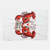 kreeft liefde puns theedoek (Horizontaal)