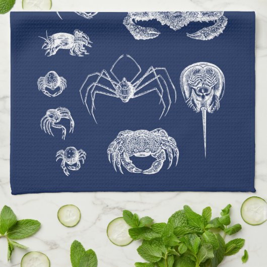  kreeft met schaaldieren theedoek (Gevouwen)