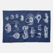  kreeft met schaaldieren theedoek (Horizontaal)
