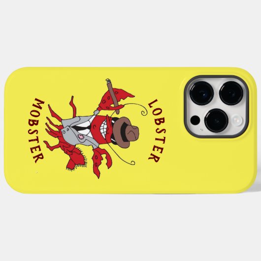 Kreeft Mobster 🦞 Funny Cartoon Gangster Case-Mate iPhone Case (Achterkant (horizontaal))