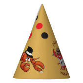 Kreeft Mobster 🦞 Funny Cartoon Gangster Feesthoedjes (Links)