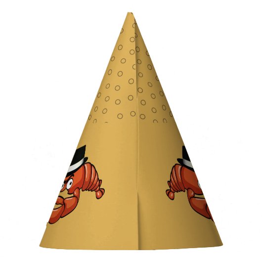 Kreeft Mobster 🦞 Funny Cartoon Gangster Feesthoedjes (Achterkant)