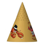 Kreeft Mobster 🦞 Funny Cartoon Gangster Feesthoedjes (Links)