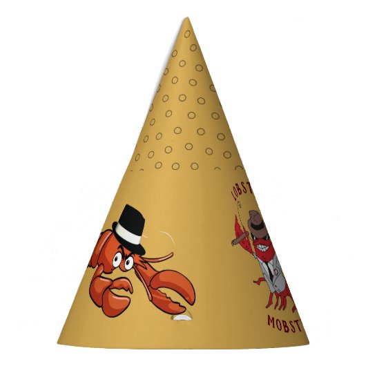 Kreeft Mobster 🦞 Funny Cartoon Gangster Feesthoedjes (Links)