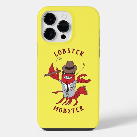 Kreeft Mobster 🦞 Funny Cartoon Gangster iPhone Hoesje (Achterkant)