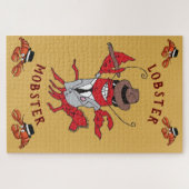 Kreeft Mobster 🦞 Funny Cartoon Gangster Legpuzzel (Horizontaal)
