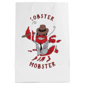 Kreeft Mobster 🦞 Funny Cartoon Gangster Medium Cadeauzakje (Achterkant)