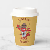 Kreeft Mobster 🦞 Funny Cartoon Gangster Papieren Bekers (Voorkant)