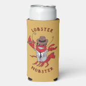 Kreeft Mobster 🦞 Funny Cartoon Gangster Seltzer Blikjeskoeler (Seltzer Voorkant)