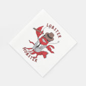 Kreeft Mobster 🦞 Funny Cartoon Gangster Servet (Hoek)