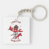 Kreeft Mobster 🦞 Funny Cartoon Gangster Sleutelhanger (Achterkant)