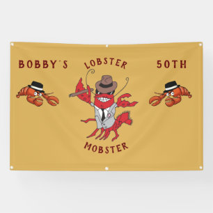 Kreeft Mobster 🦞 Funny Cartoon Gangster Spandoek