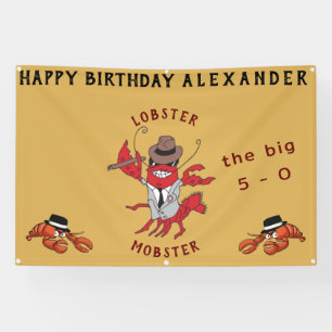 Kreeft Mobster 🦞 Funny Cartoon Gangster Spandoek