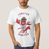 Kreeft Mobster 🦞 Funny Cartoon Gangster T-shirt (Voorkant)